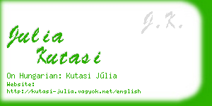 julia kutasi business card